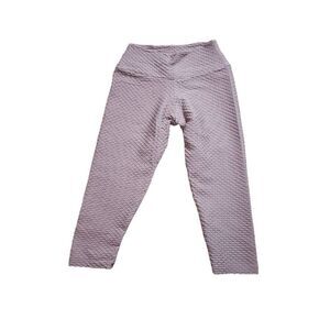 Booty By BraBants One Size Croco Capri Leggings in Dusty Lilac
